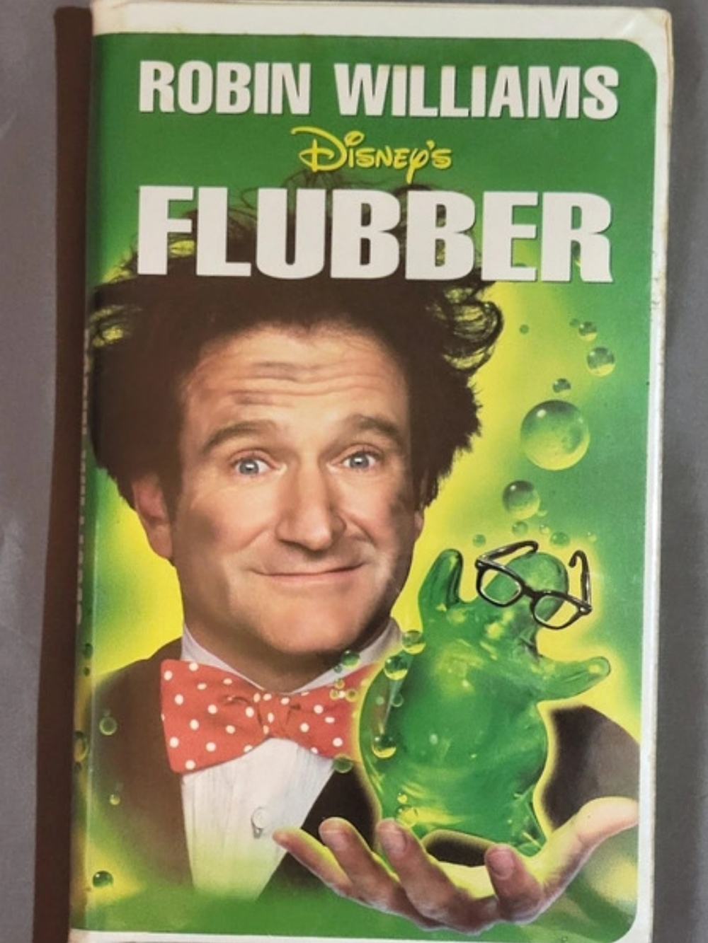 Disney 1998 Flubber VHS Tape Robin Williams, Clamshell Case